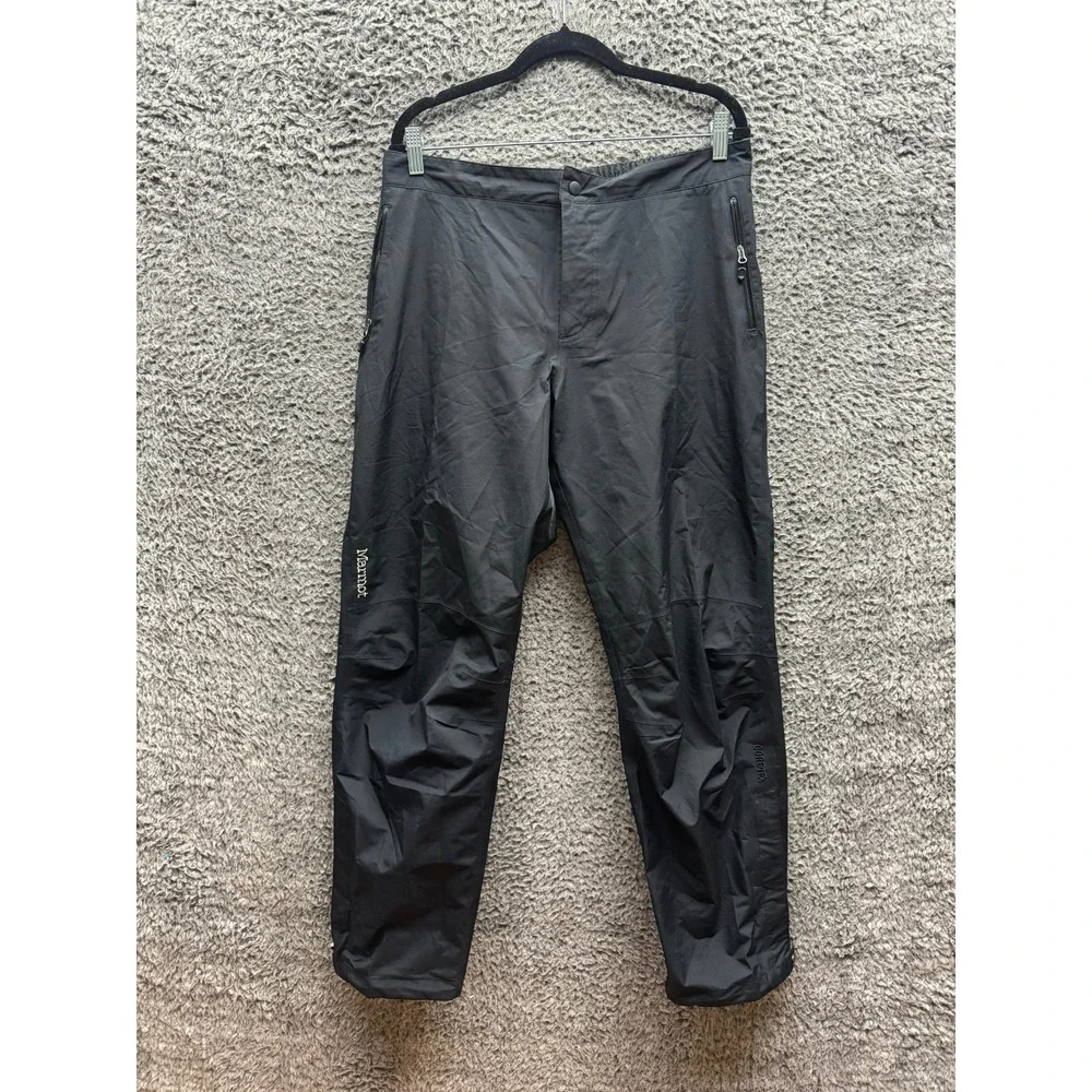 Marmot Gore-Tex Paclite Minimalist Water-Repellent Ski Pants‎ Black Mens Size XL